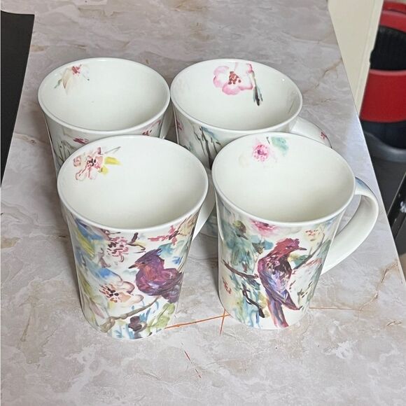 Set of 4 Kathy Ireland Designs “Jardin” Coffee Tea Milk Mug - Picture 4 of 9